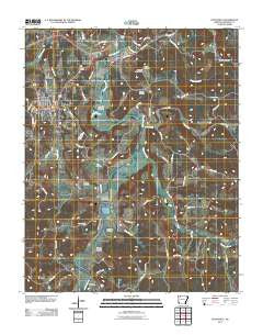 Huntsville Arkansas Historical topographic map, 1:24000 scale, 7.5 X 7.5 Minute, Year 2011