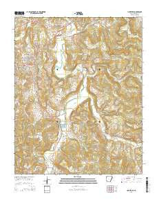 Huntsville Arkansas Current topographic map, 1:24000 scale, 7.5 X 7.5 Minute, Year 2014