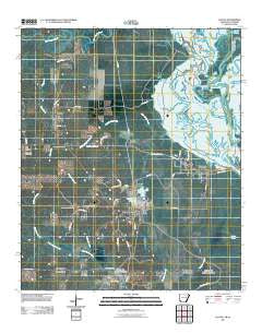Huttig Arkansas Historical topographic map, 1:24000 scale, 7.5 X 7.5 Minute, Year 2011