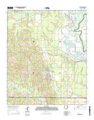 Huttig Arkansas Current topographic map, 1:24000 scale, 7.5 X 7.5 Minute, Year 2014