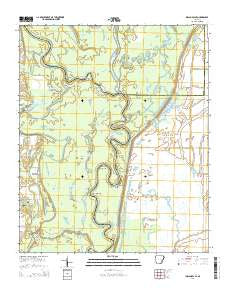 Indian Bay SE Arkansas Current topographic map, 1:24000 scale, 7.5 X 7.5 Minute, Year 2014