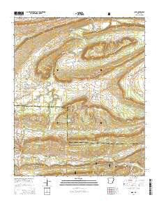 Ione Arkansas Current topographic map, 1:24000 scale, 7.5 X 7.5 Minute, Year 2014