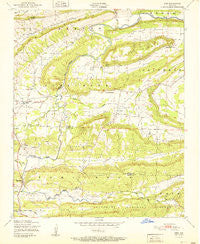 Ione Arkansas Historical topographic map, 1:24000 scale, 7.5 X 7.5 Minute, Year 1951