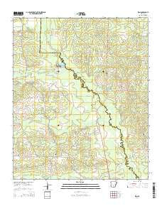 Ivan Arkansas Current topographic map, 1:24000 scale, 7.5 X 7.5 Minute, Year 2014