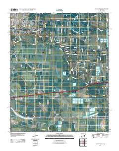 Jacksonville Arkansas Historical topographic map, 1:24000 scale, 7.5 X 7.5 Minute, Year 2011