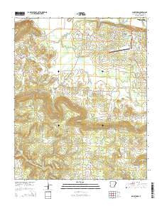 Jamestown Arkansas Current topographic map, 1:24000 scale, 7.5 X 7.5 Minute, Year 2014
