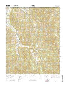 Japton Arkansas Current topographic map, 1:24000 scale, 7.5 X 7.5 Minute, Year 2014