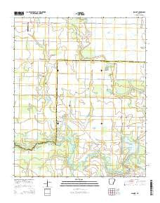 Jasmine Arkansas Current topographic map, 1:24000 scale, 7.5 X 7.5 Minute, Year 2014