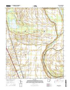 Jericho Arkansas Current topographic map, 1:24000 scale, 7.5 X 7.5 Minute, Year 2014