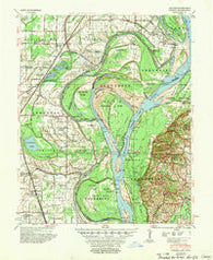 Jericho Arkansas Historical topographic map, 1:62500 scale, 15 X 15 Minute, Year 1952