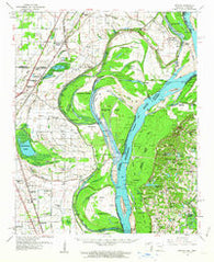 Jericho Arkansas Historical topographic map, 1:62500 scale, 15 X 15 Minute, Year 1961