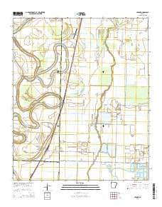 Jerome Arkansas Current topographic map, 1:24000 scale, 7.5 X 7.5 Minute, Year 2014