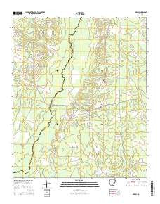 Jersey Arkansas Current topographic map, 1:24000 scale, 7.5 X 7.5 Minute, Year 2014