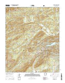 Jessieville Arkansas Current topographic map, 1:24000 scale, 7.5 X 7.5 Minute, Year 2014