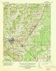 Jonesboro Arkansas Historical topographic map, 1:62500 scale, 15 X 15 Minute, Year 1939