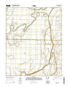 Joyland Arkansas Current topographic map, 1:24000 scale, 7.5 X 7.5 Minute, Year 2014