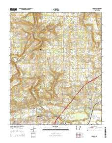 Judsonia Arkansas Current topographic map, 1:24000 scale, 7.5 X 7.5 Minute, Year 2014