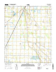 Keevil Arkansas Current topographic map, 1:24000 scale, 7.5 X 7.5 Minute, Year 2014