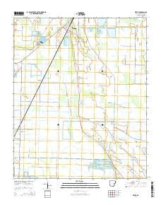 Keevil Arkansas Current topographic map, 1:24000 scale, 7.5 X 7.5 Minute, Year 2014