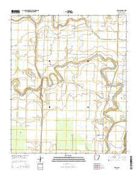 Kelso Arkansas Current topographic map, 1:24000 scale, 7.5 X 7.5 Minute, Year 2014