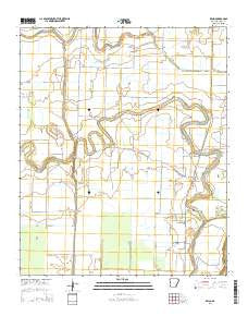 Kelso Arkansas Current topographic map, 1:24000 scale, 7.5 X 7.5 Minute, Year 2014