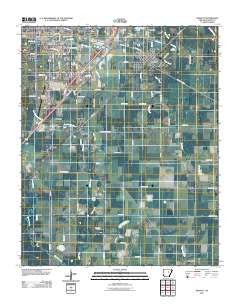 Kensett Arkansas Historical topographic map, 1:24000 scale, 7.5 X 7.5 Minute, Year 2011