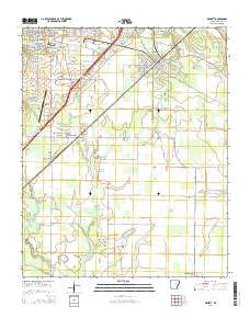 Kensett Arkansas Current topographic map, 1:24000 scale, 7.5 X 7.5 Minute, Year 2014
