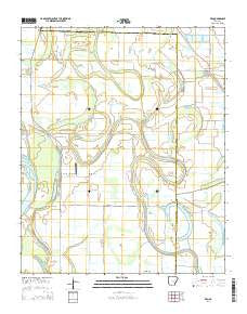 Keo Arkansas Current topographic map, 1:24000 scale, 7.5 X 7.5 Minute, Year 2014