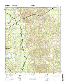 Kingsland Arkansas Current topographic map, 1:24000 scale, 7.5 X 7.5 Minute, Year 2014