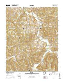 Kingston Arkansas Current topographic map, 1:24000 scale, 7.5 X 7.5 Minute, Year 2014