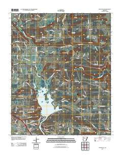 Knoxville Arkansas Historical topographic map, 1:24000 scale, 7.5 X 7.5 Minute, Year 2011
