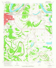Ladd Arkansas Historical topographic map, 1:24000 scale, 7.5 X 7.5 Minute, Year 1964