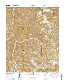 Landis Arkansas Current topographic map, 1:24000 scale, 7.5 X 7.5 Minute, Year 2014