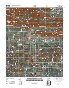 Langley Arkansas Historical topographic map, 1:24000 scale, 7.5 X 7.5 Minute, Year 2011