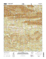 Langley Arkansas Current topographic map, 1:24000 scale, 7.5 X 7.5 Minute, Year 2014