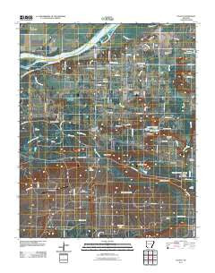 Lavaca Arkansas Historical topographic map, 1:24000 scale, 7.5 X 7.5 Minute, Year 2011
