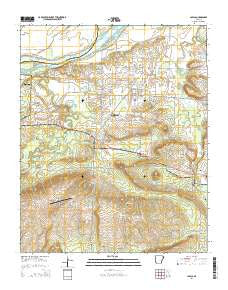 Lavaca Arkansas Current topographic map, 1:24000 scale, 7.5 X 7.5 Minute, Year 2014