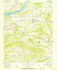 Lavaca Arkansas Historical topographic map, 1:24000 scale, 7.5 X 7.5 Minute, Year 1951