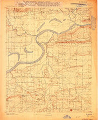Lavaca Arkansas Historical topographic map, 1:62500 scale, 15 X 15 Minute, Year 1906
