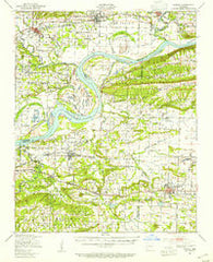 Lavaca Arkansas Historical topographic map, 1:62500 scale, 15 X 15 Minute, Year 1947