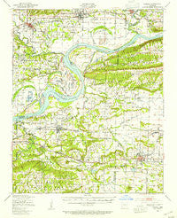 Lavaca Arkansas Historical topographic map, 1:62500 scale, 15 X 15 Minute, Year 1947