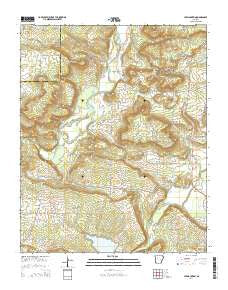 Lee Mountain Arkansas Current topographic map, 1:24000 scale, 7.5 X 7.5 Minute, Year 2014