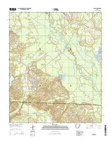 Leola Arkansas Current topographic map, 1:24000 scale, 7.5 X 7.5 Minute, Year 2014