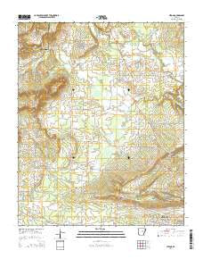 Letona Arkansas Current topographic map, 1:24000 scale, 7.5 X 7.5 Minute, Year 2014