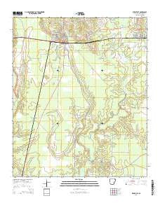 Lewisville Arkansas Current topographic map, 1:24000 scale, 7.5 X 7.5 Minute, Year 2014