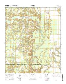 Line Arkansas Current topographic map, 1:24000 scale, 7.5 X 7.5 Minute, Year 2014