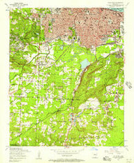 Little Rock Arkansas Historical topographic map, 1:24000 scale, 7.5 X 7.5 Minute, Year 1954