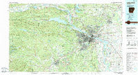 Little Rock Arkansas Historical topographic map, 1:100000 scale, 30 X 60 Minute, Year 1985