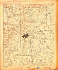 Little Rock Arkansas Historical topographic map, 1:125000 scale, 30 X 30 Minute, Year 1893