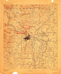 Little Rock Arkansas Historical topographic map, 1:125000 scale, 30 X 30 Minute, Year 1893